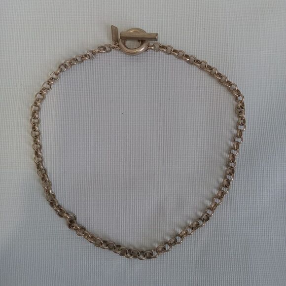 Canvas Gold Toned Metal Belcher Chain Lightweight Choker Style Fashion Necklace - Picture 3 of 10